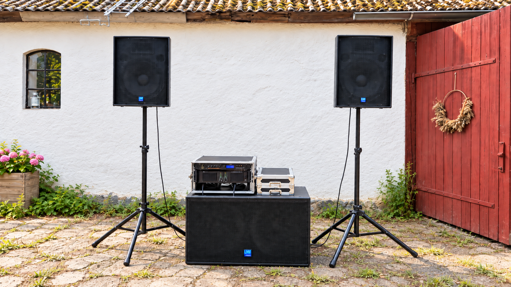 Rejäl ljudanläggning för fest och event - bluetooth och stor subwoofer