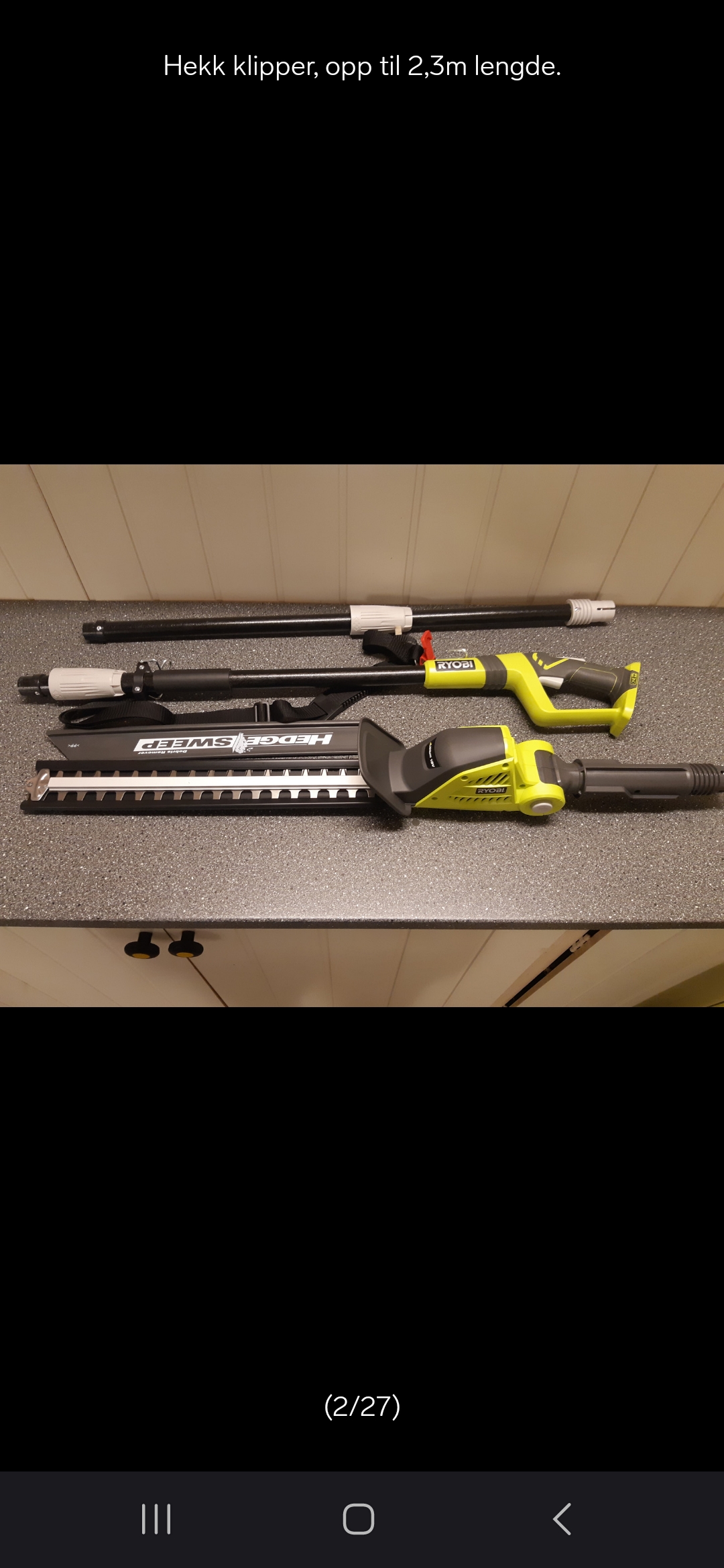 Ryobi opp til 2,3m