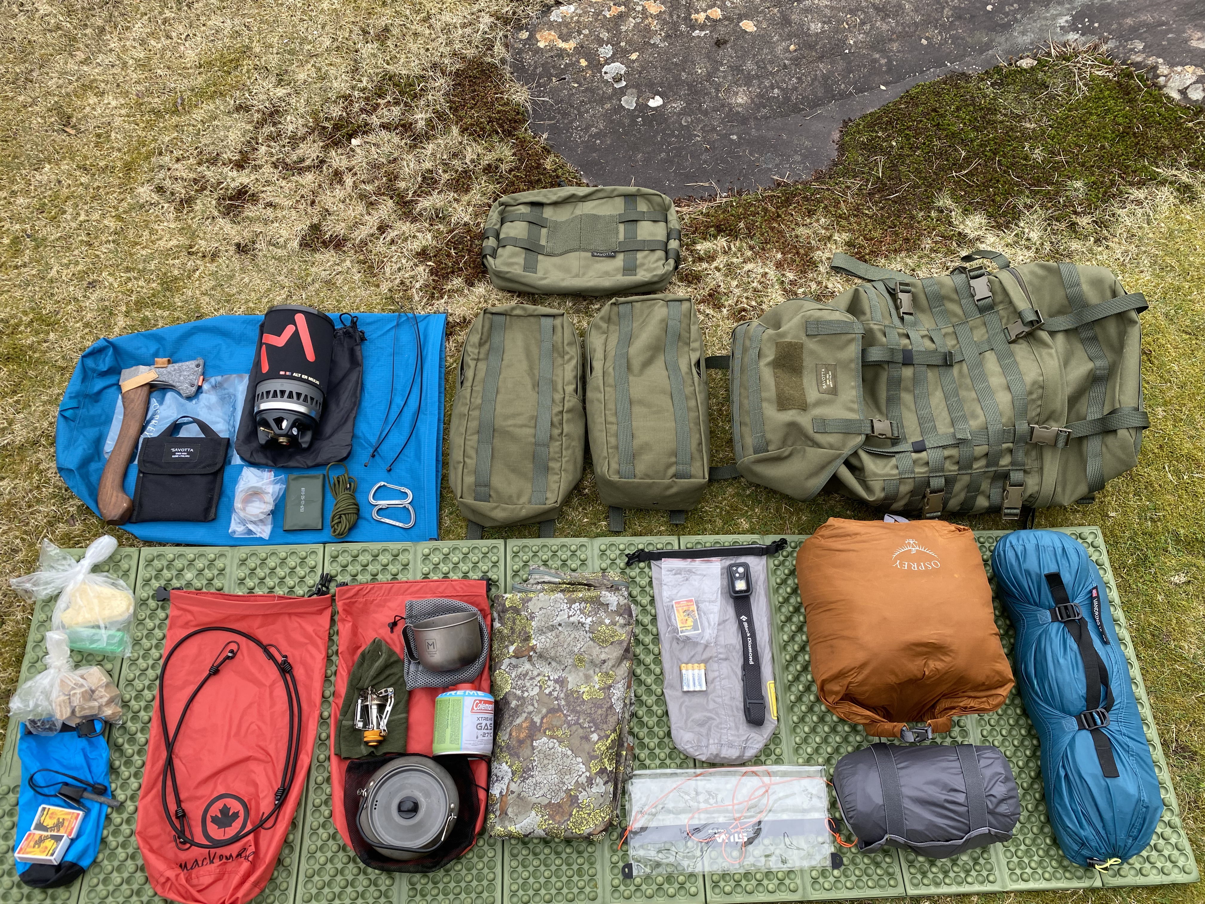 Savotta ryggsekk med friluftspakke