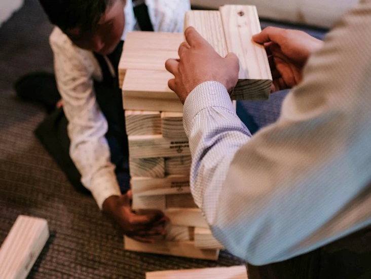 Giant jenga / tumbling tower (3-6 ft) - stacking wooden block set