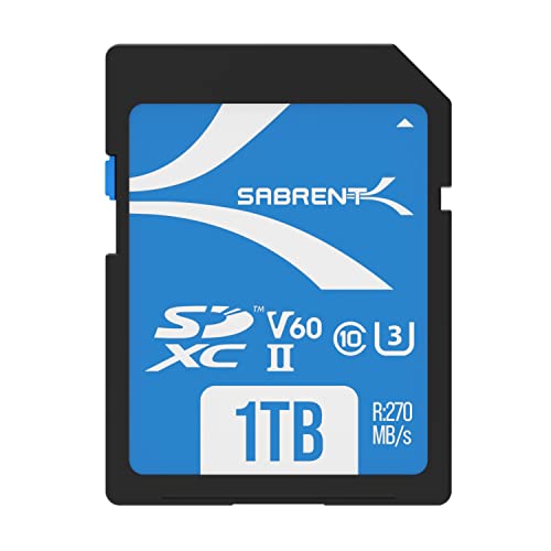 Sabrent sd card 1tb  ( 3x available ) v60, uhs-ii card sdxc, memory card, 8k uhd card,  sdxc card, sd card