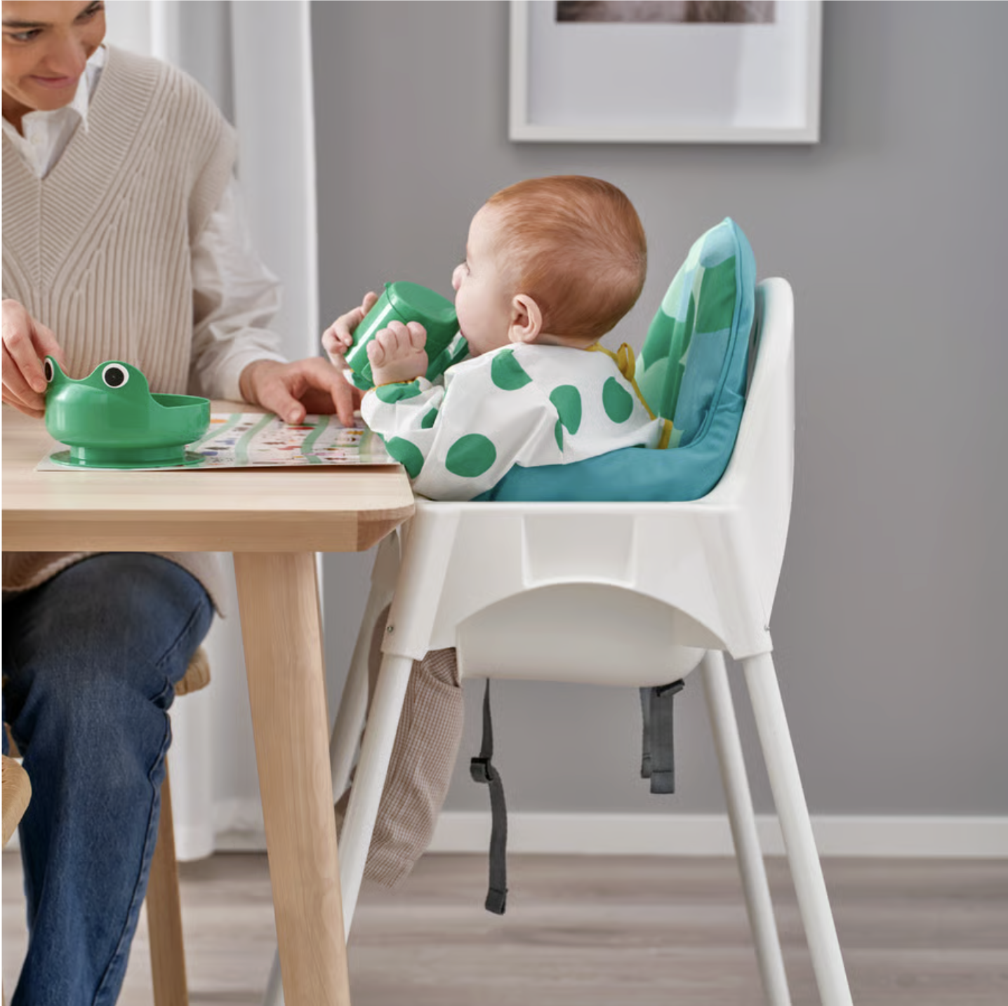 Ren og fin baby/småbarnsstol - antilope fra ikea - lett å demontere