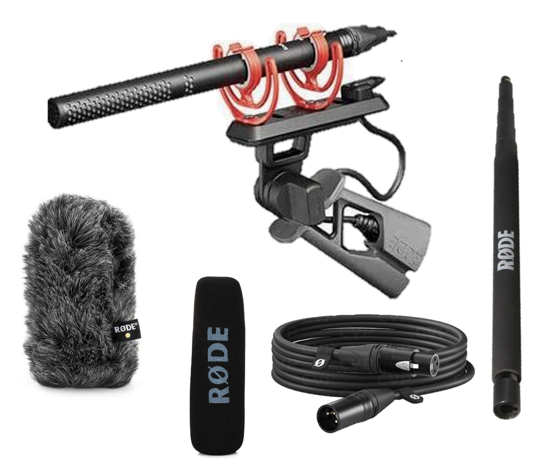 Rode ntg5 shotgun microphone + boom pole – professional film / video audio
