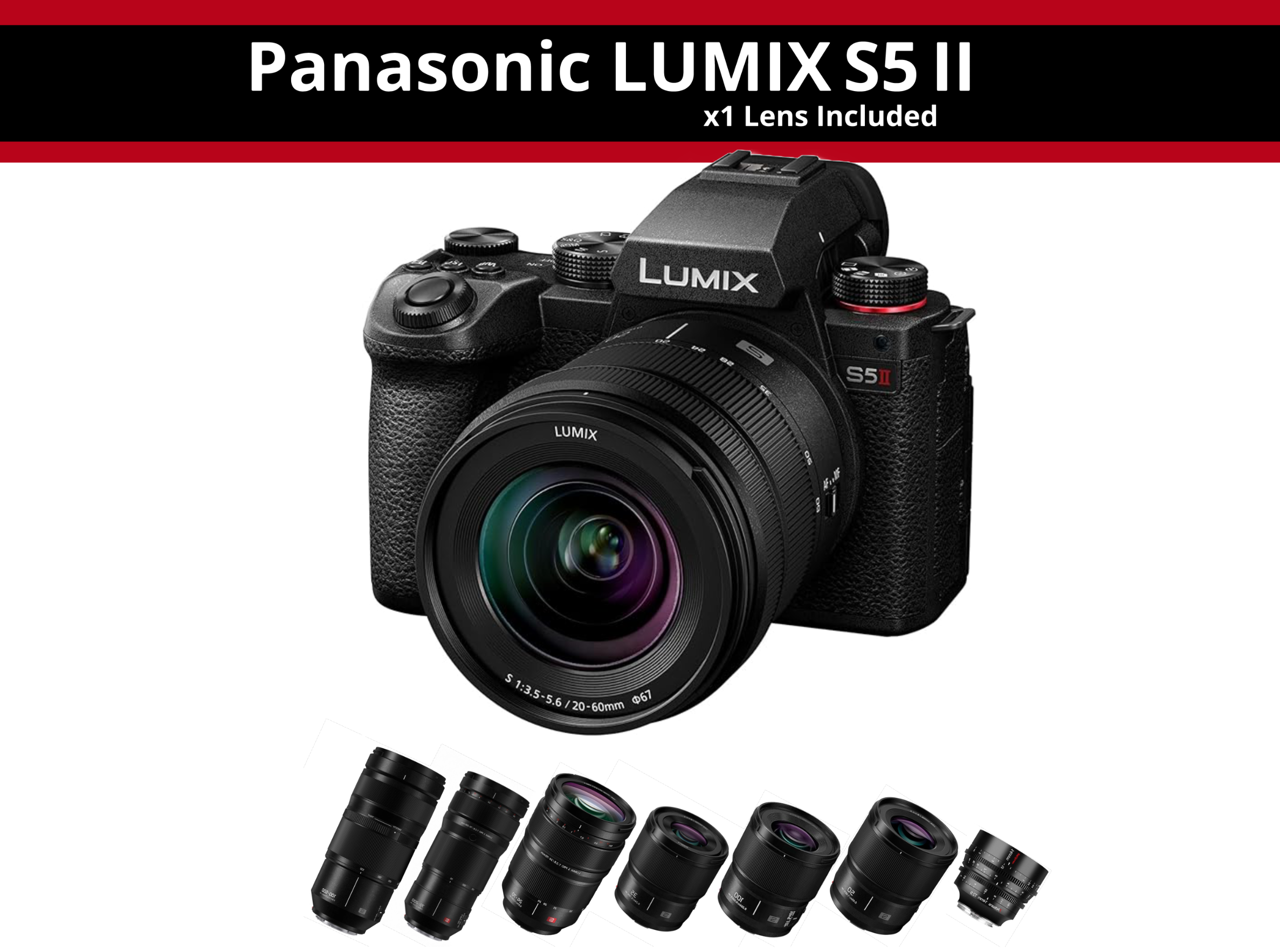 Panasonic lumix s5 ii + one panasonic lens