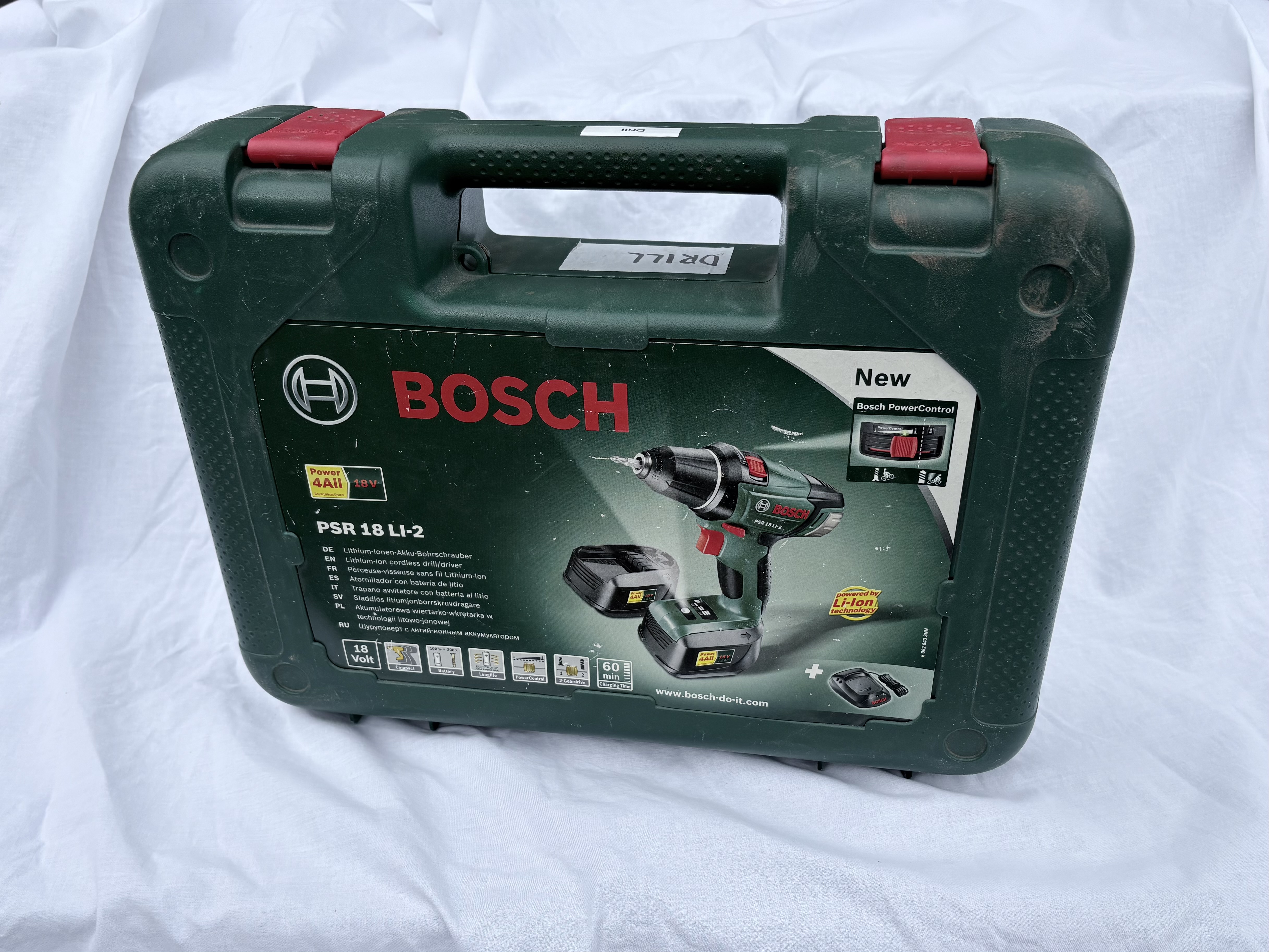 Bosch psr 18 li-2 batteridrill til utleie – batteri og lader inkludert