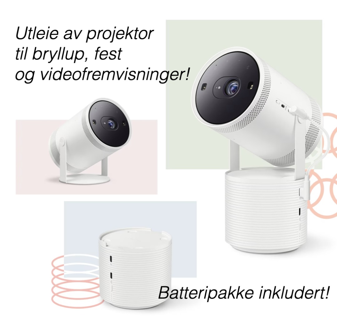 Utleie av bærbar plug & play projektor 