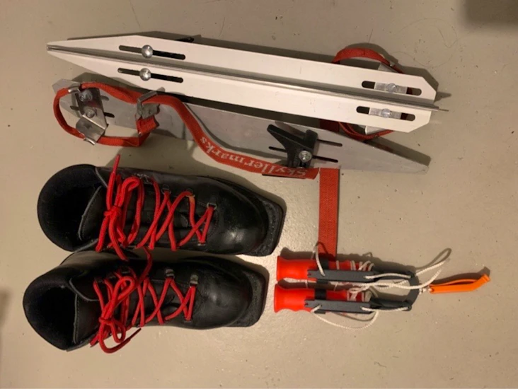 Långfärdsskridskor inkl. isdubbar