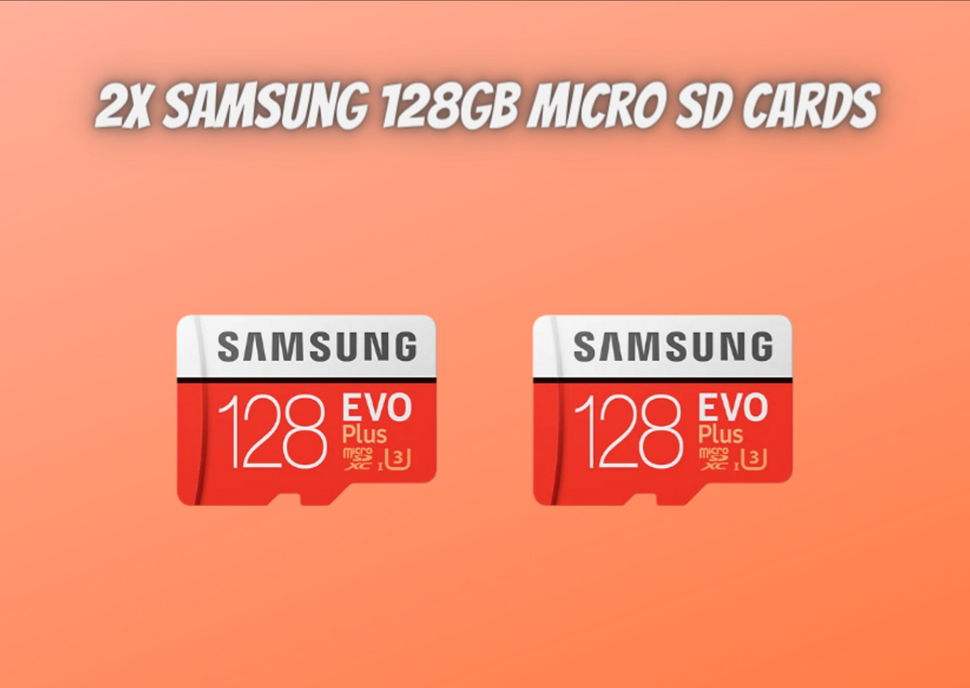 2x samsung micro sd memory cards 128gb