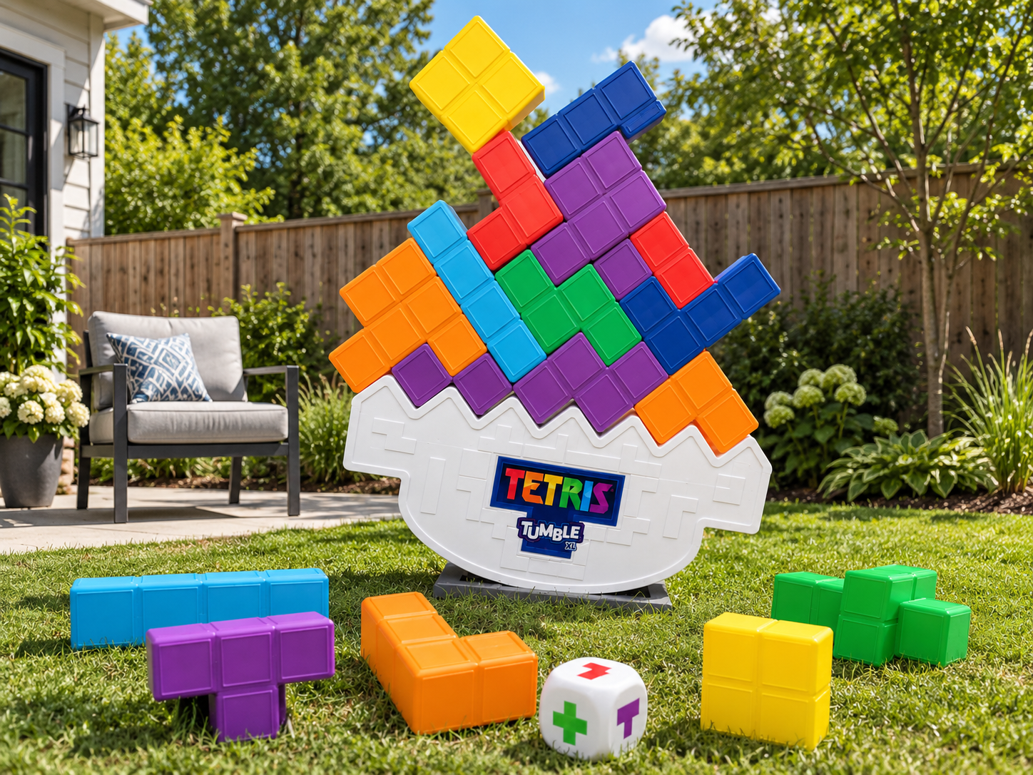 Giant tetris yard game