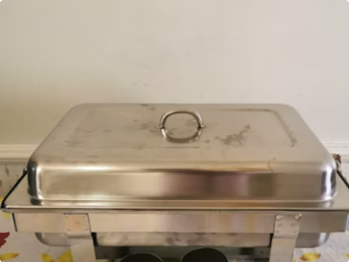 Stainless steel rectangular chaffing dish – 8.5l x2