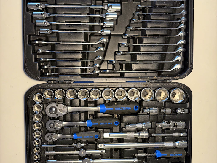 Biltema hylsnyckelsats 152 delar