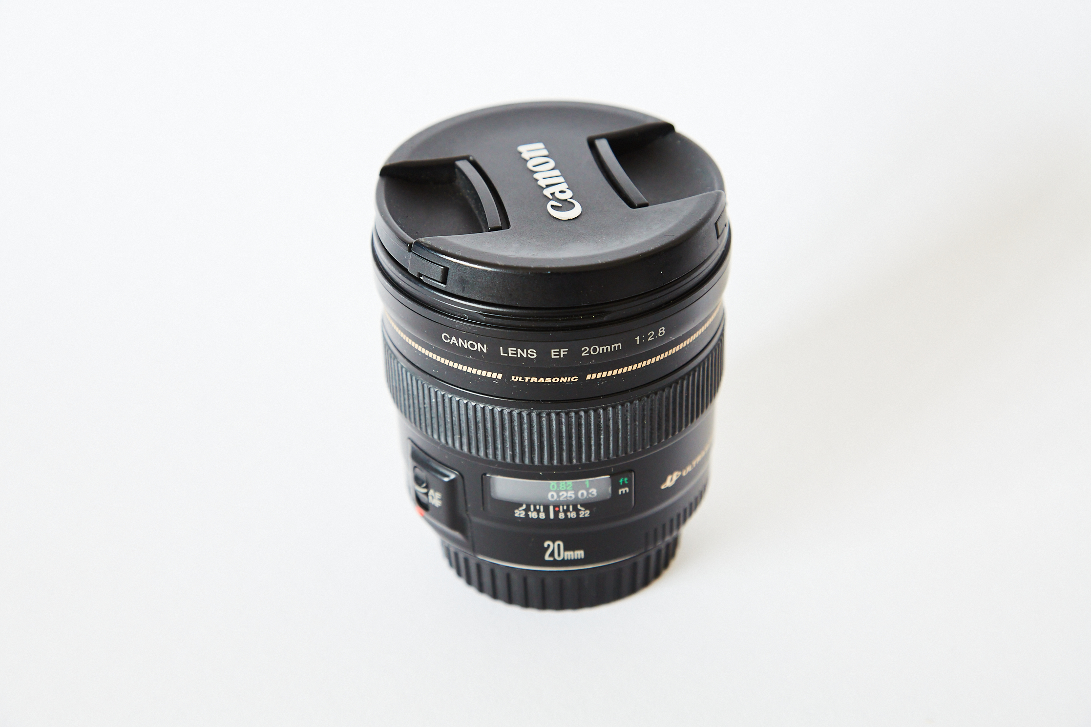 Canon ef 20mm f/2.8 usm af wide angle prime lens slr camera 