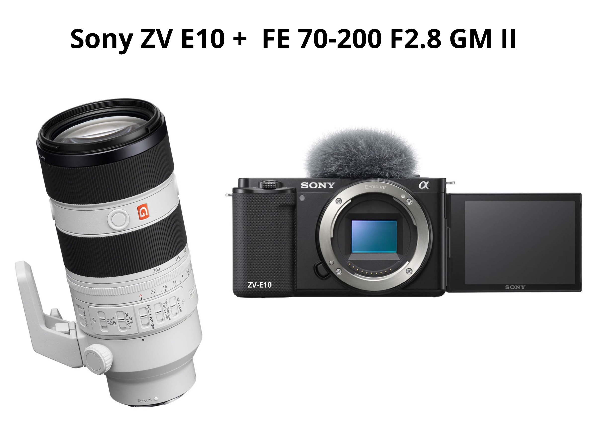 Sony zv-e10 + fe 70-200mm f2.8 gm ii