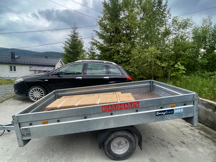 Tilhenger førerkort klasse b. 750 kg totalvekt - leies ut!