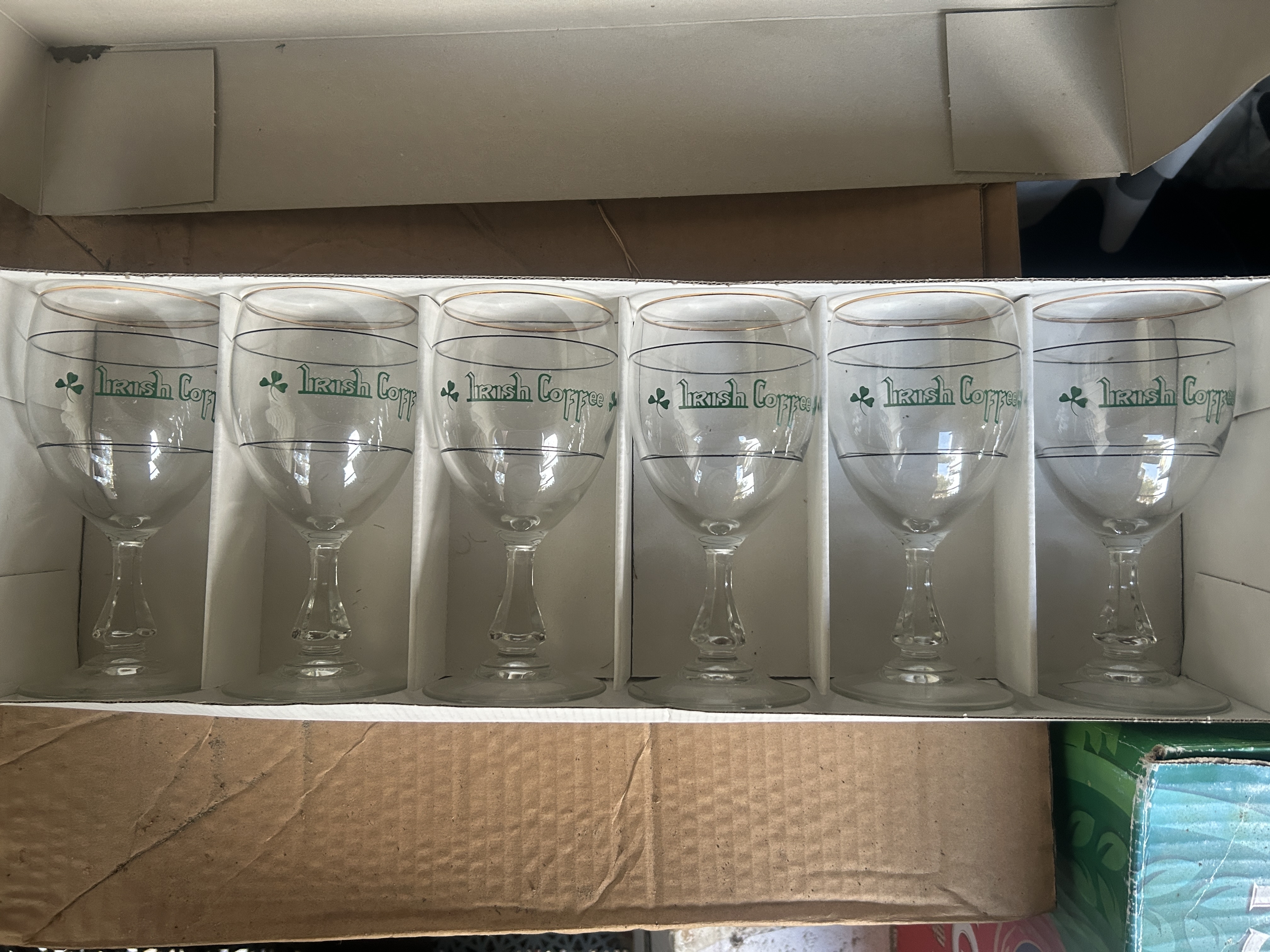 6st irish coffee glas/vinglas