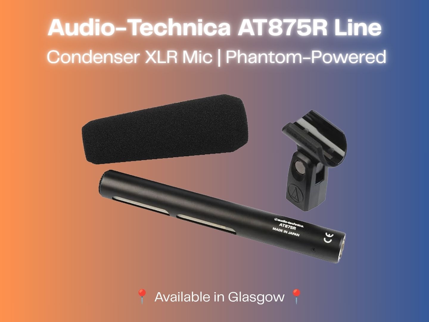 Audio-technica at875r line | shotgun xlr microphone