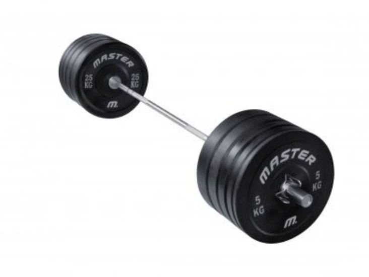 Skivstång med 150kg bumpervikter