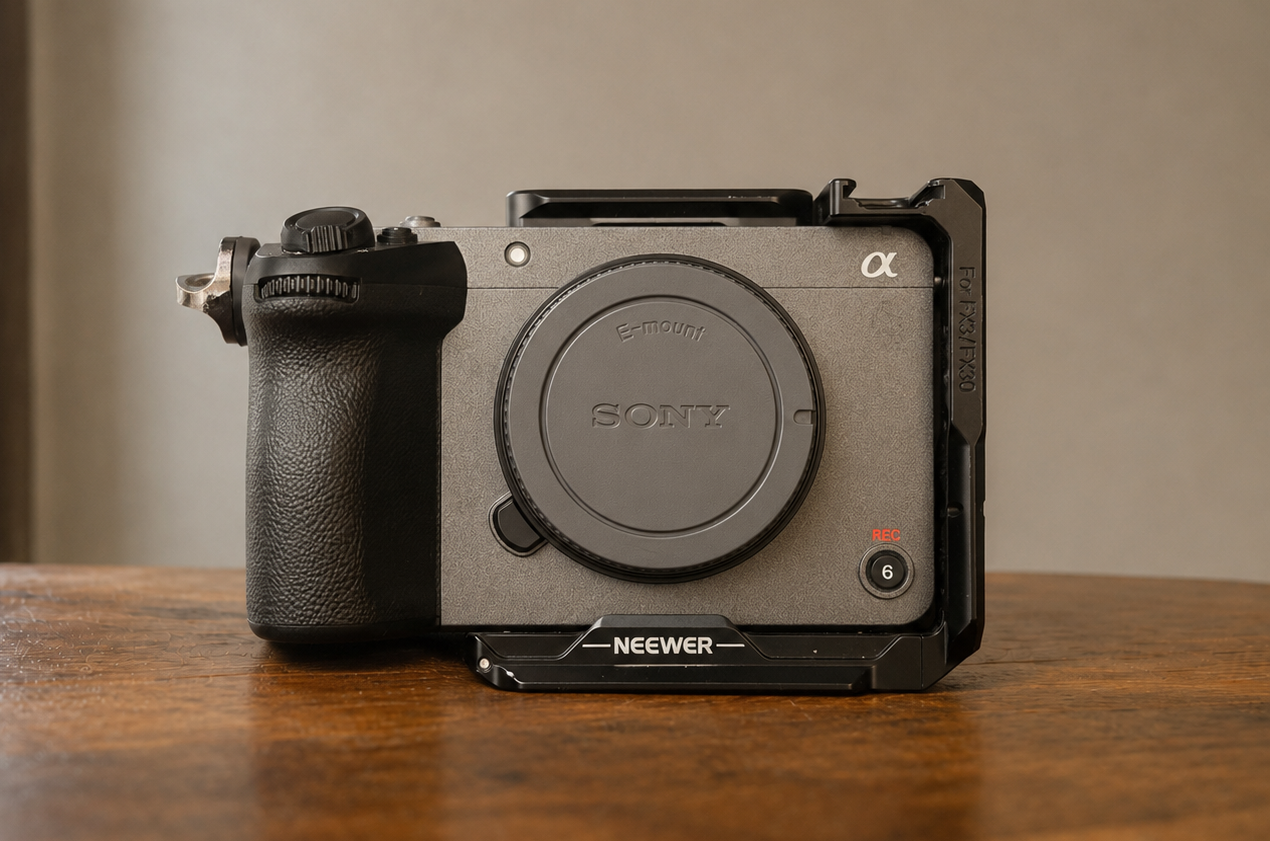 Sony fx30 cinema camera kit (cage, 2 batteries, sd card)