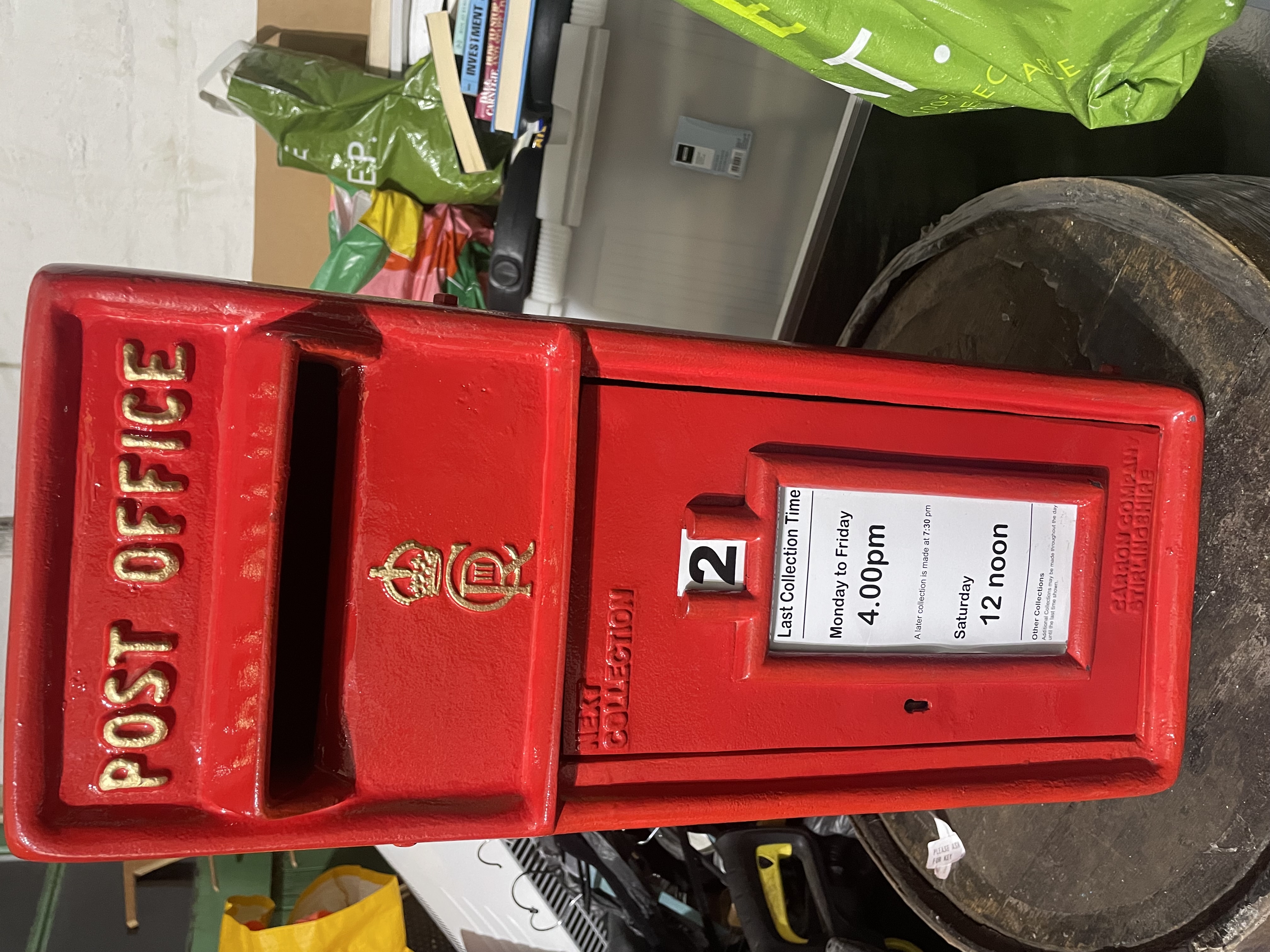 Red post box