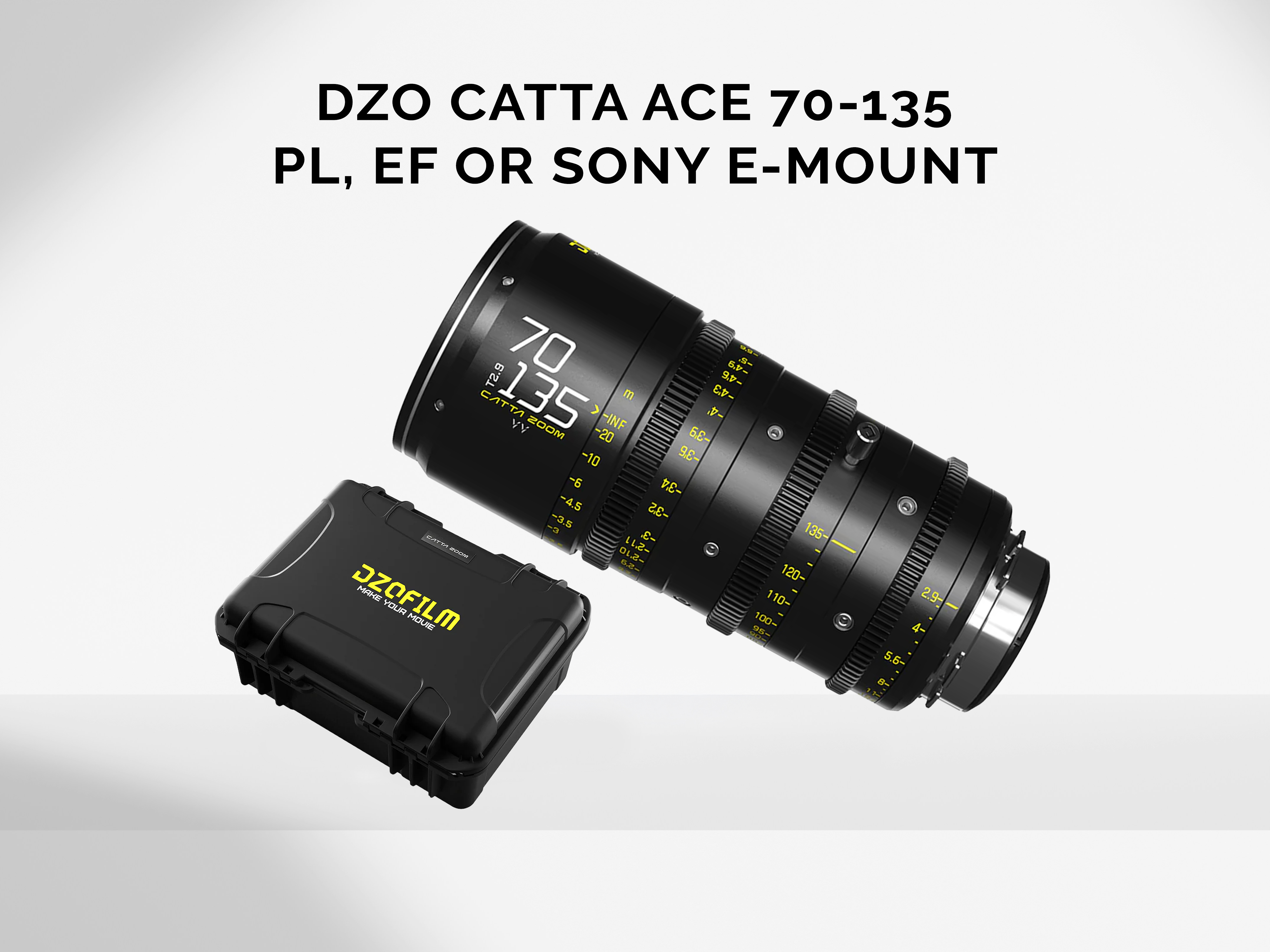 Dzo catta ace 70-135 pl or ef or e mount cine zoom lens