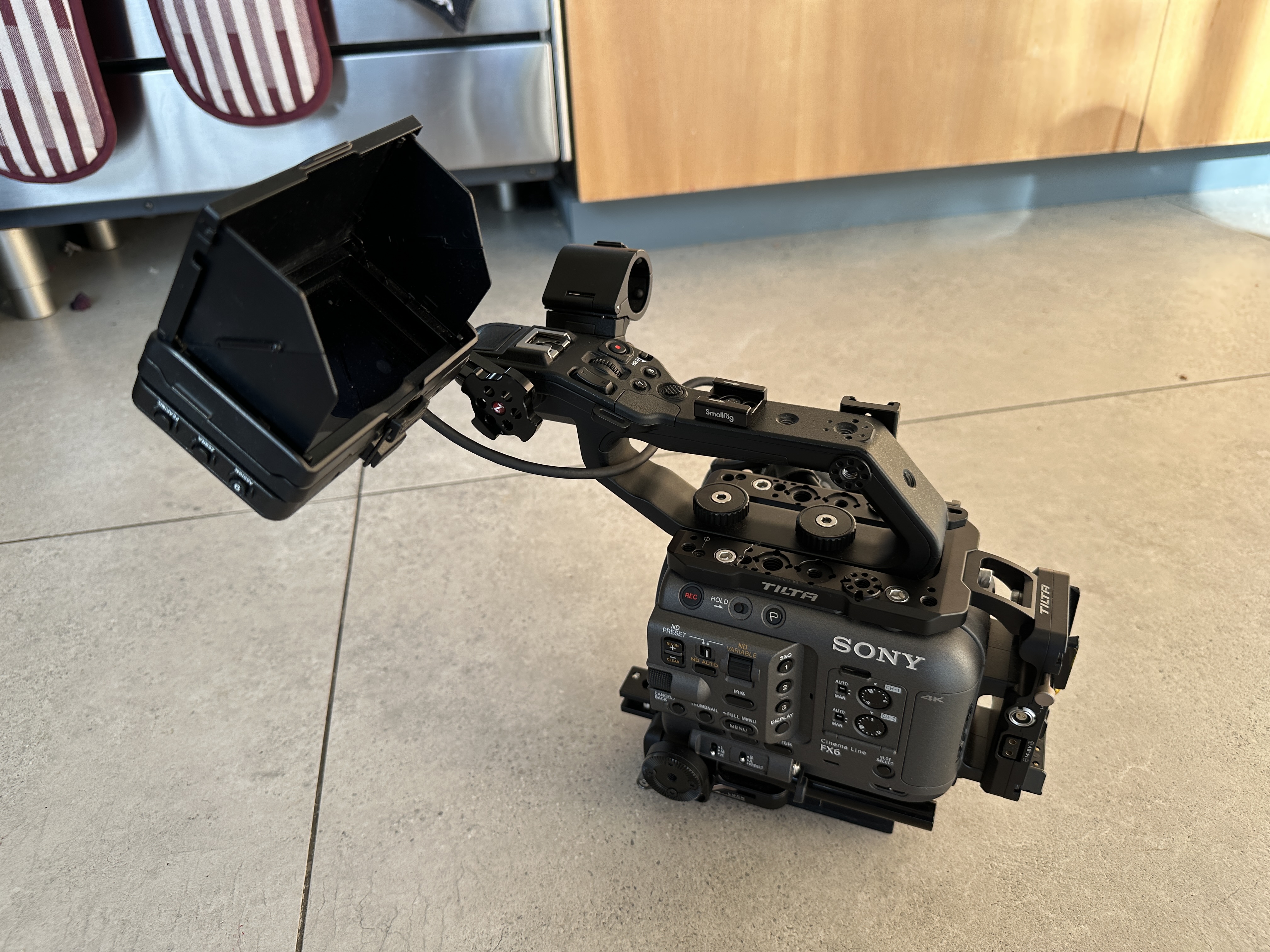 Sony fx6 + g master 24-105mm f/4 lens + shotgun + radio mics