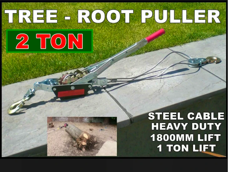 Tree root fence post puller