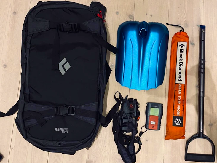 Elektrisk lavinryggsäck snowboard,komplett