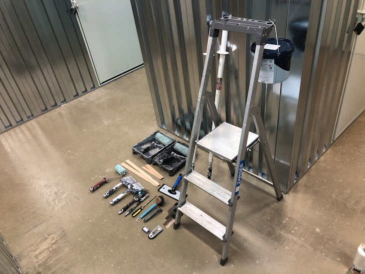 Malersett/maleutstyr - stor oppussingpakke med stige