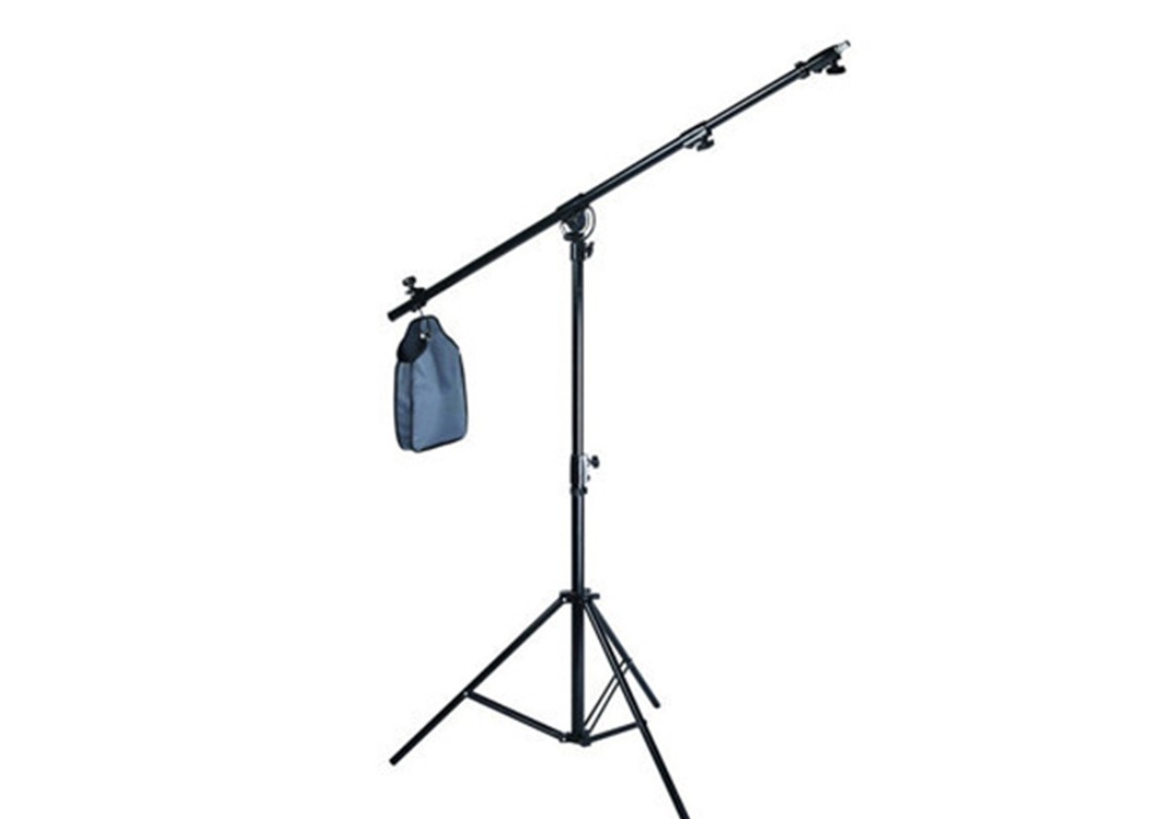 Lysstativ med boom og sandsekk 180 cm