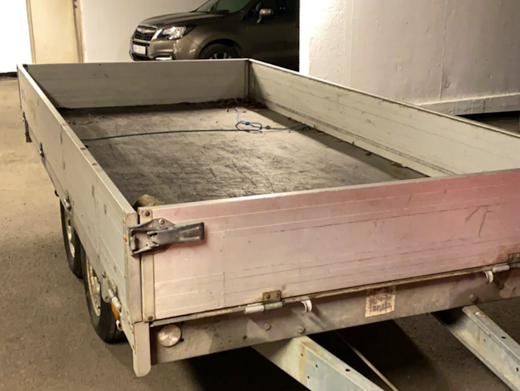 Tilhenger, stor - ny bunnplate