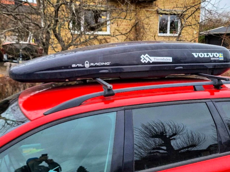 Takbox med takräcke för volvo v70