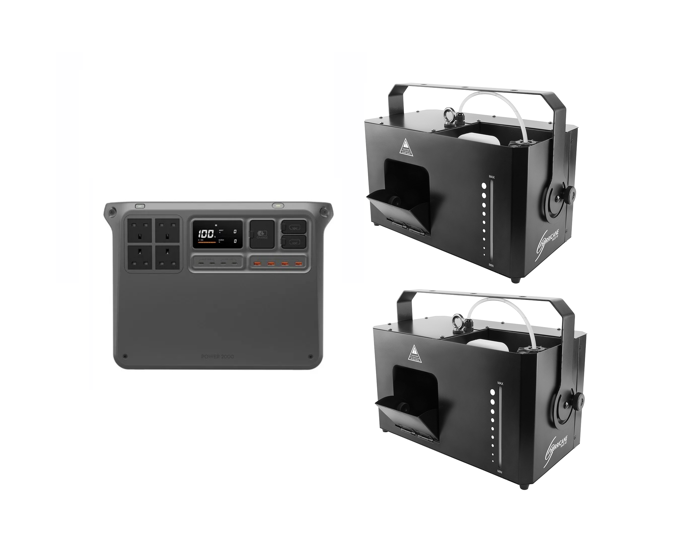 2x chauvet haze 4d hazer - smoke machine  + dji power 2000 portable power station 