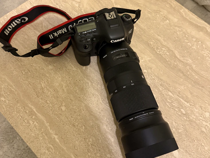 Canon eos 7d mark ii ja sigma 100-400 mm objektiivi