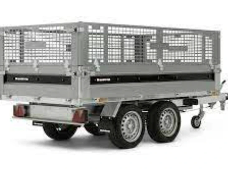 Åben trailer med gitter