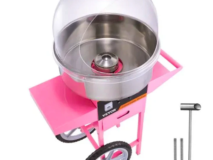 Sukkerspinn maskin med hjul og lokk