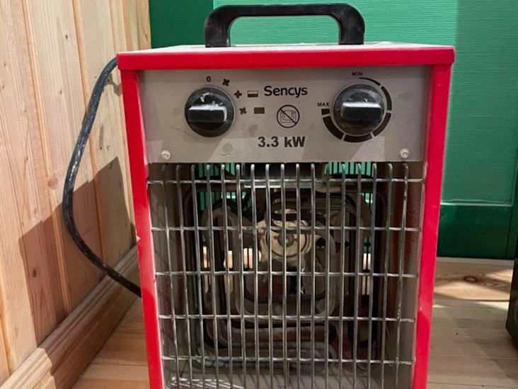 Byggtørker/vifteovn på 3.3 kw