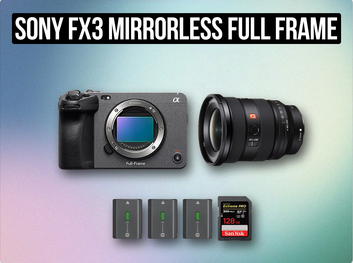 Sony fx3 mirrorless full frame camera + 16-35mm gm gmaster f2.8 g-master zoom wide lens set