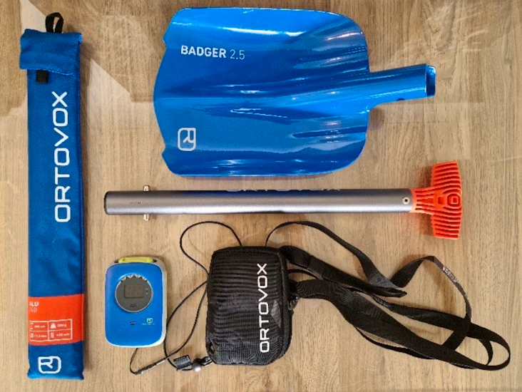 Ortovox piippari + sondi + lapio