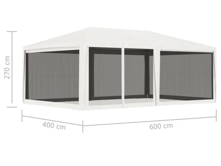 White marquee gazebo 4x6m