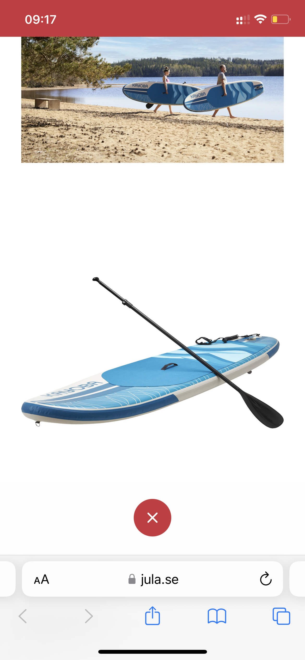 Sup med ryggsäck och pump