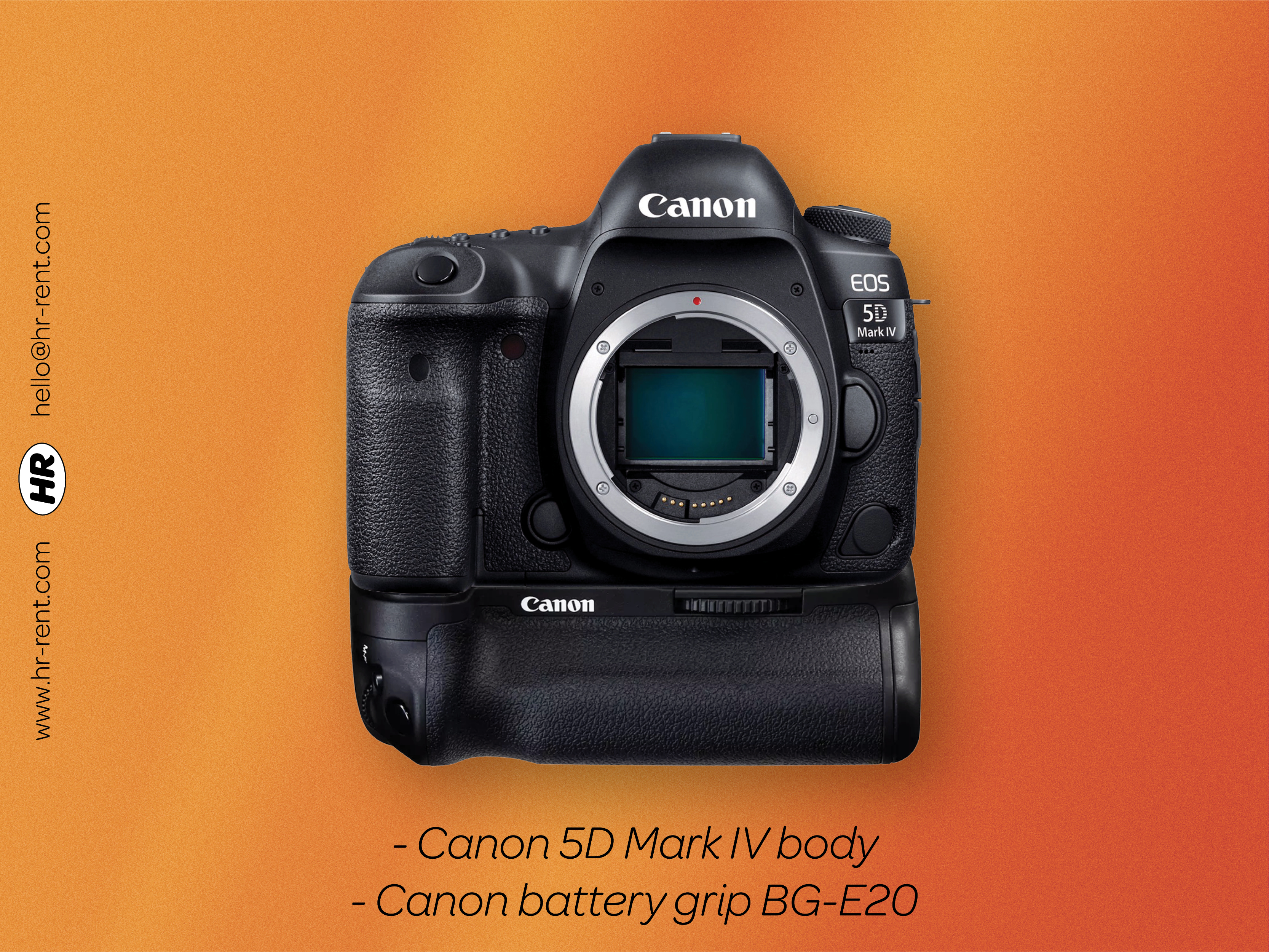 Rent Canon 5D Mark IV body + EF 70-200 f2.8 II lens + Battery grip