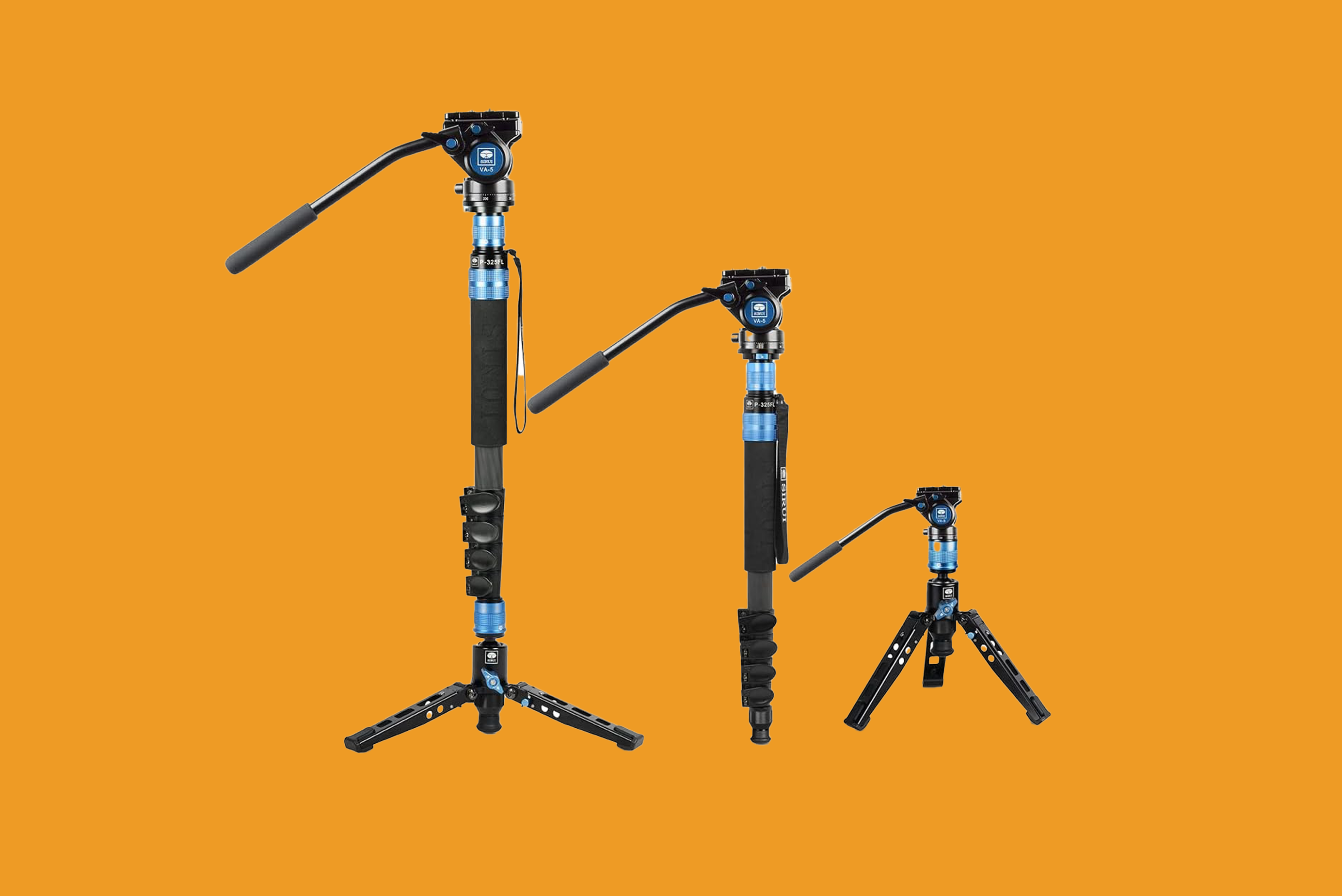 Sirui 178cm monopod with video fluid head