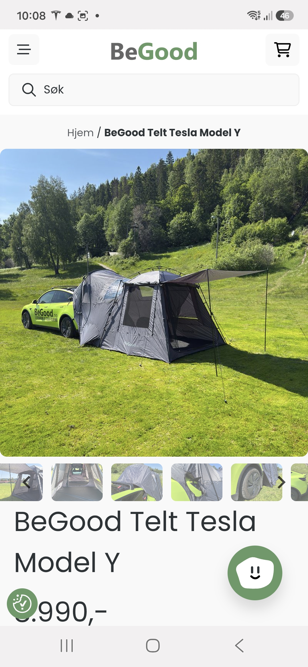 Baktelt til tesla model y