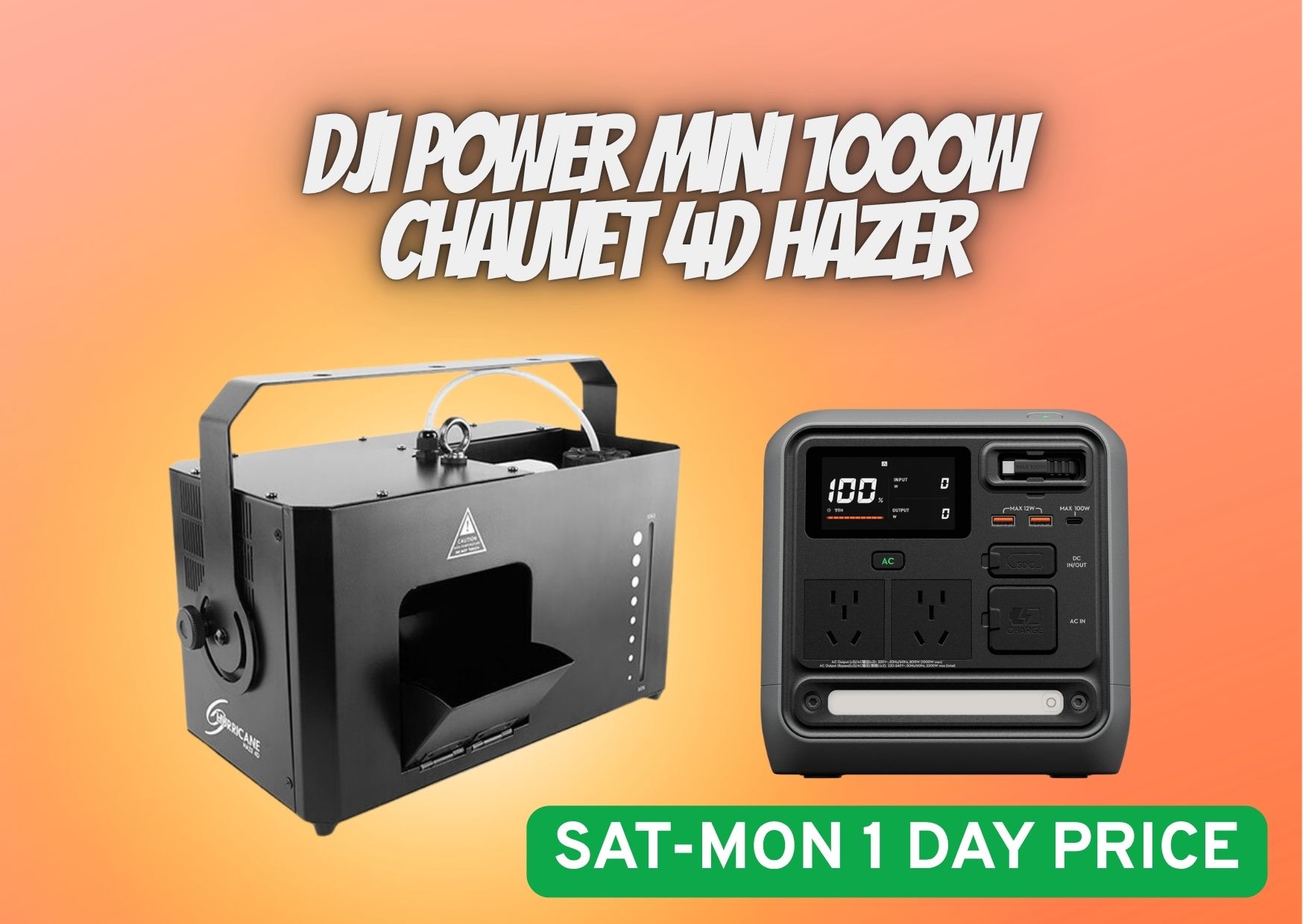 Chauvet 4d hazer+ dji power 1000 powerbank haze portable