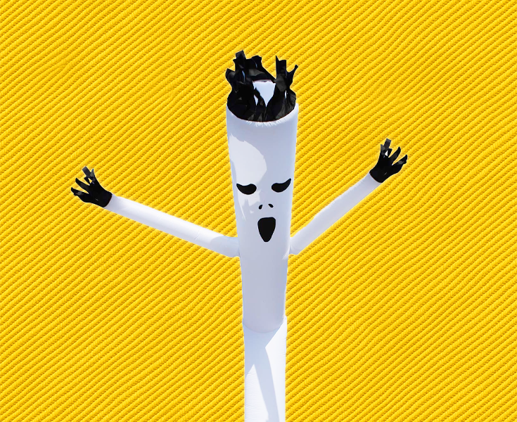 Inflatable tube man w/ blower 1.8m -  halloween ghost design