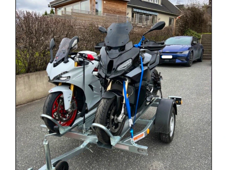 Mc släp för 2 hojar neptun moto mc trailer