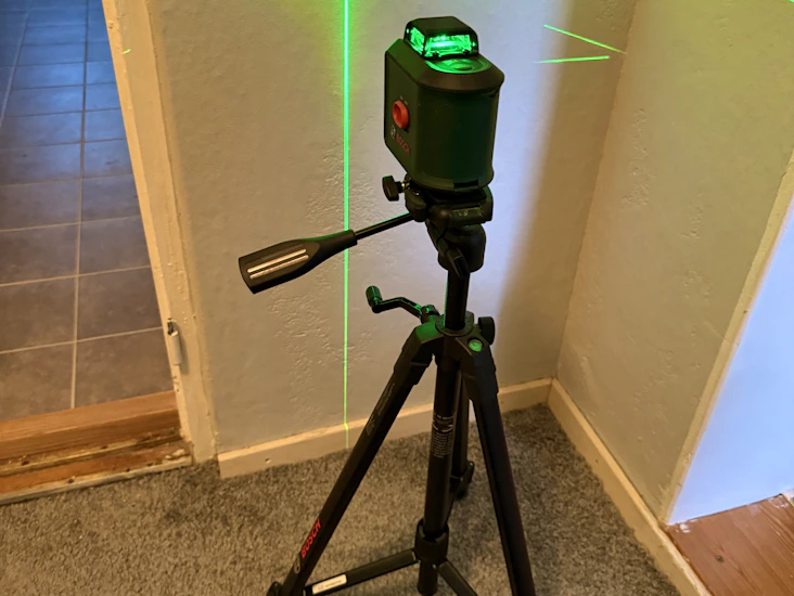 Laser med kryss och 360