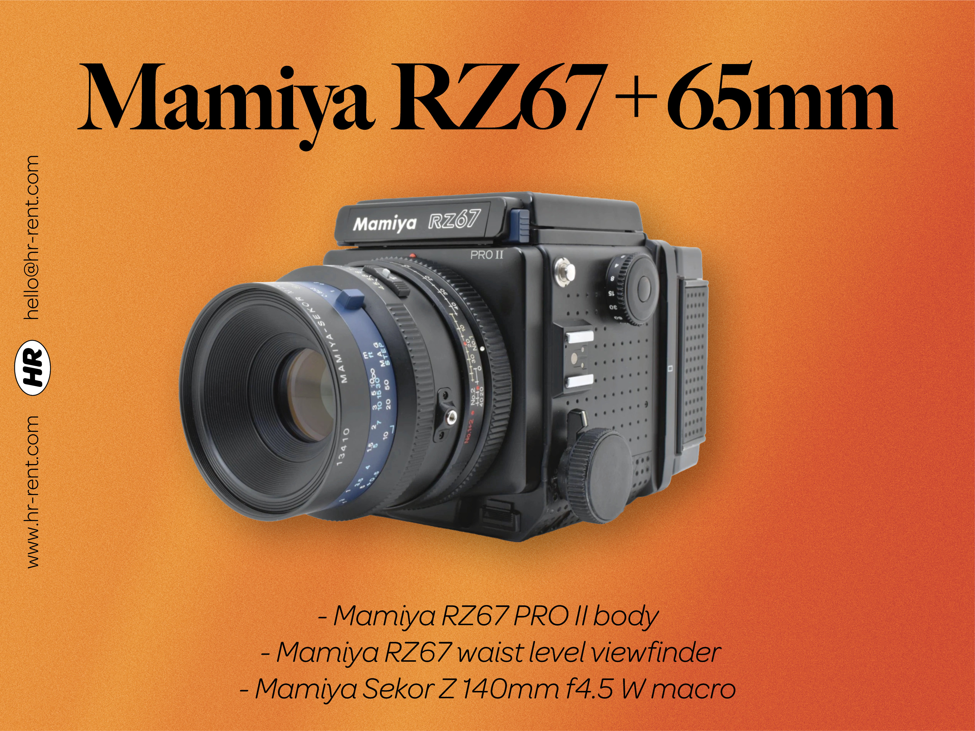 Rent Mamiya sekor z 110mm f2.8 + 180mm f4.5 w lens (mamiya rz67