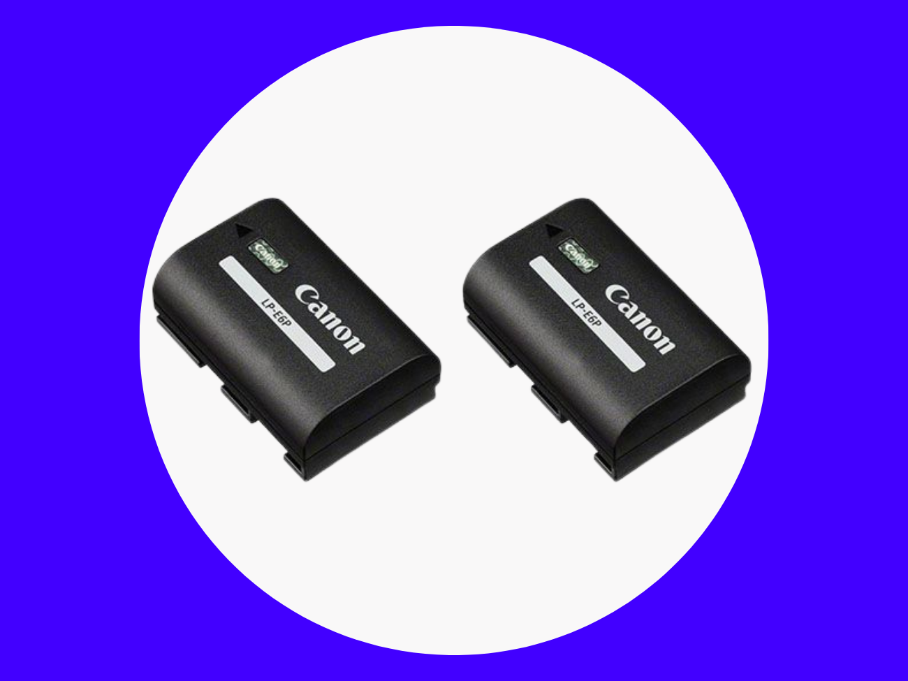 2 x canon lp-e6p batteries