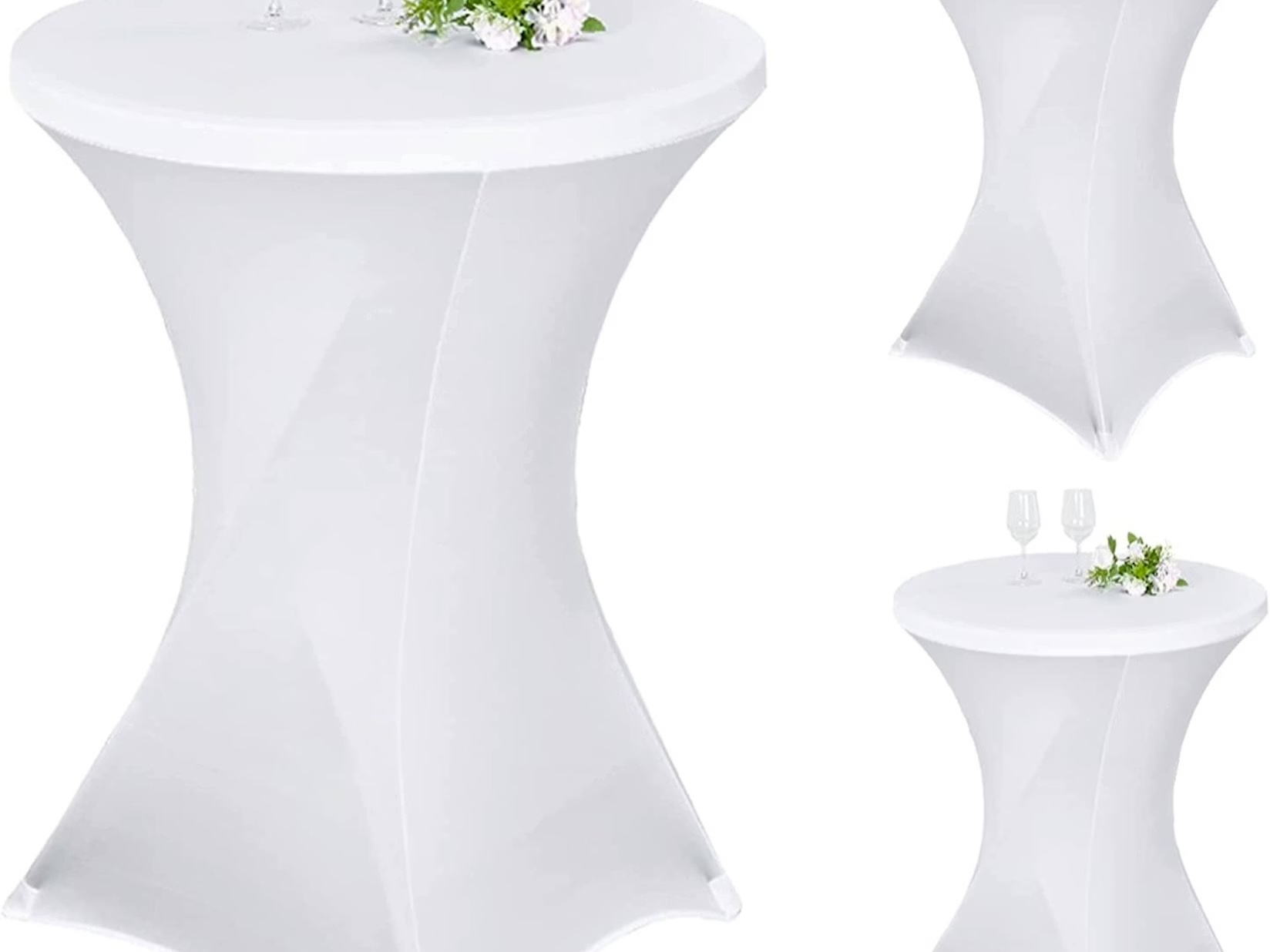 3 st ståbord med vit strumpa 80 cm